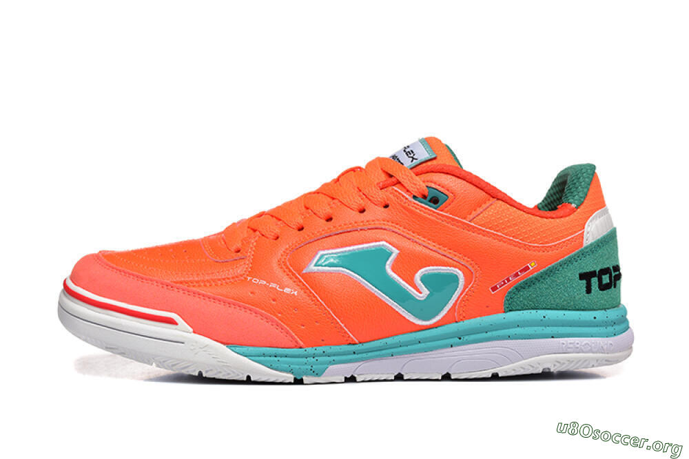 Joma Top Flex IC Football Shoes - Red/Jade/White 3