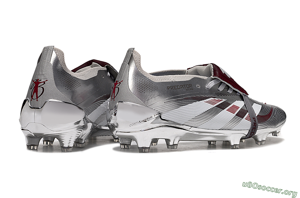 Adidas Predator 25 Elite Foldover Tongue FG Football Boots - Silver/Red/White 7