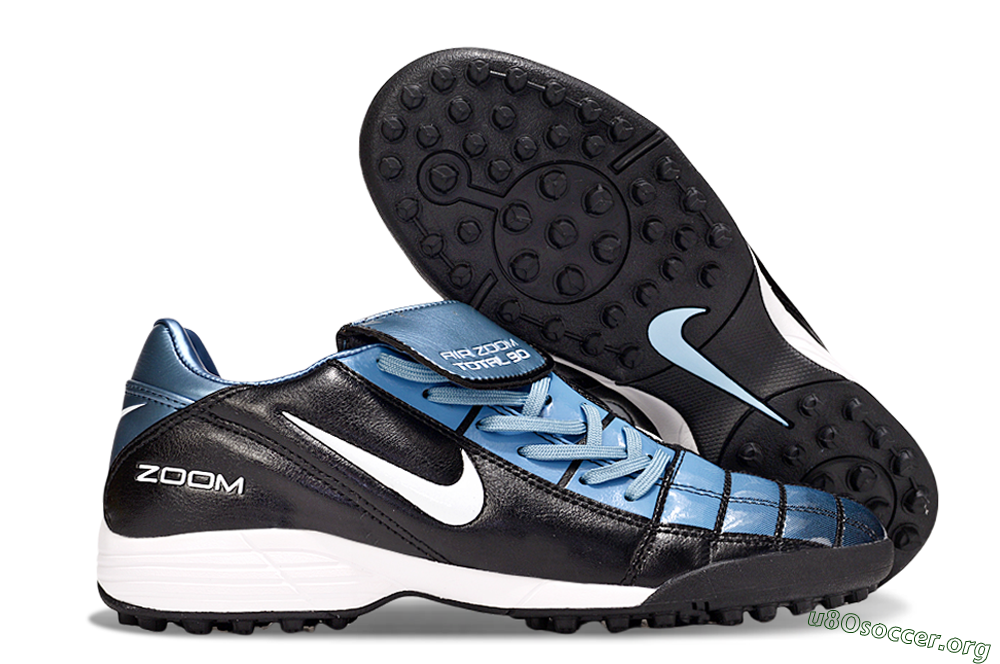 Nike Air Zoom Total 90 III TF Football Shoes - Black/Blue/White 2
