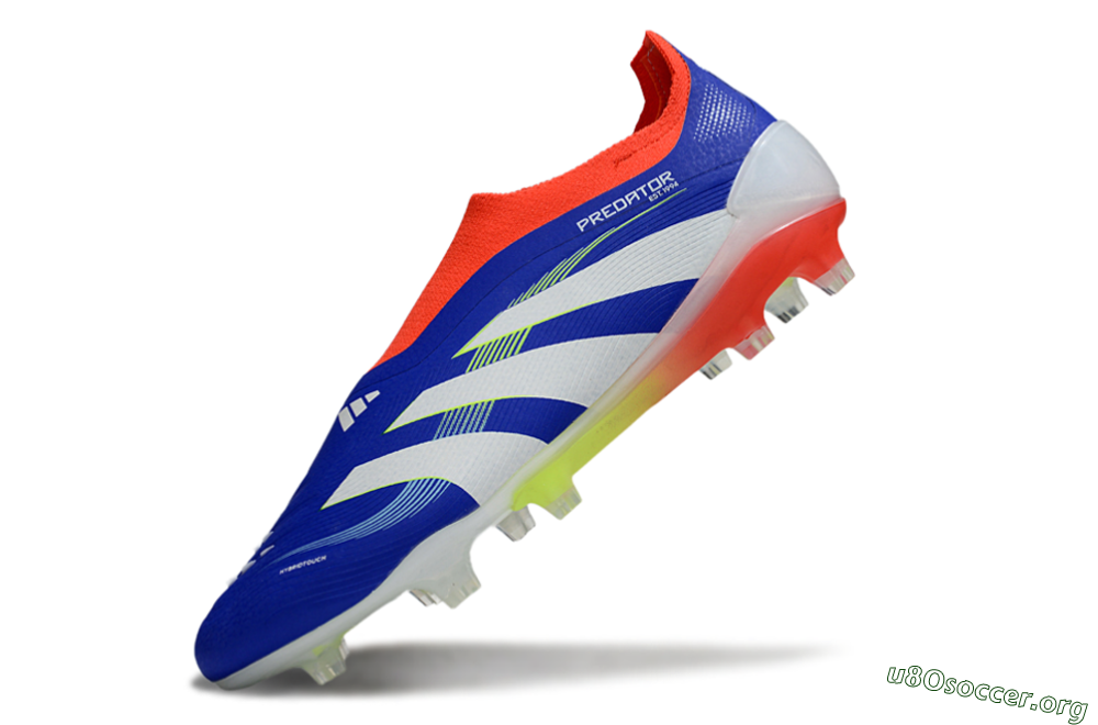 Adidas Predator 25 Elite Laceless FG Football Boots - Blue/White/Red 5