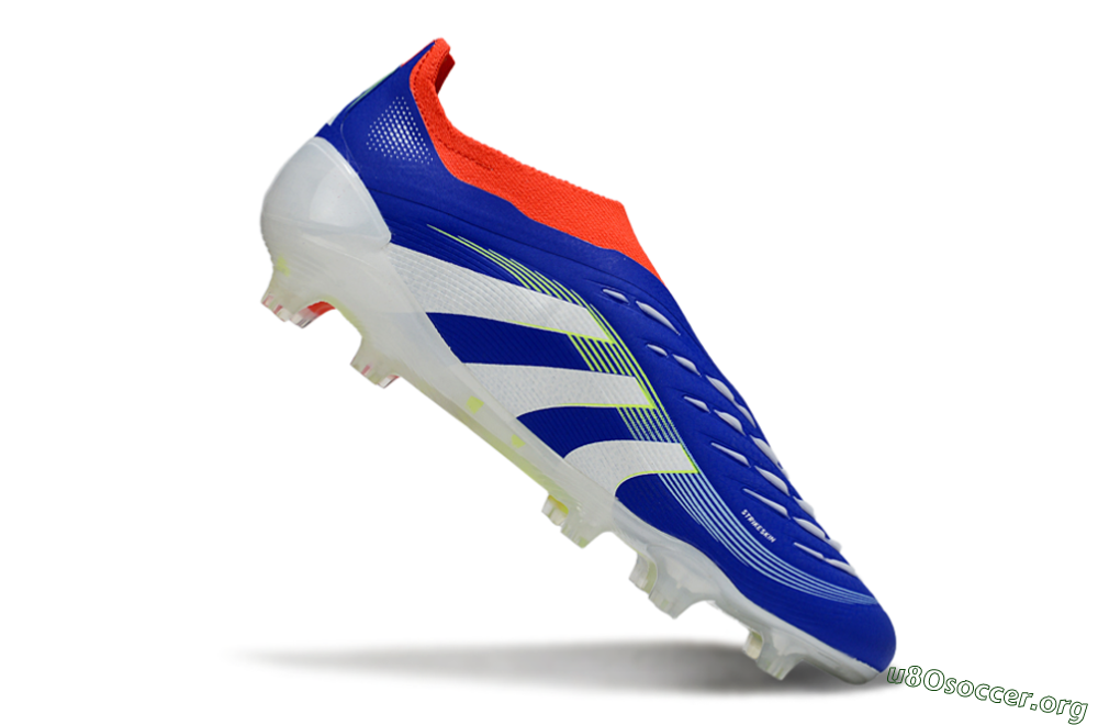 Adidas Predator 25 Elite Laceless FG Football Boots - Blue/White/Red 4