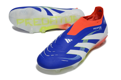 Adidas Predator 25 Elite Laceless FG Football Boots - Blue/White/Red