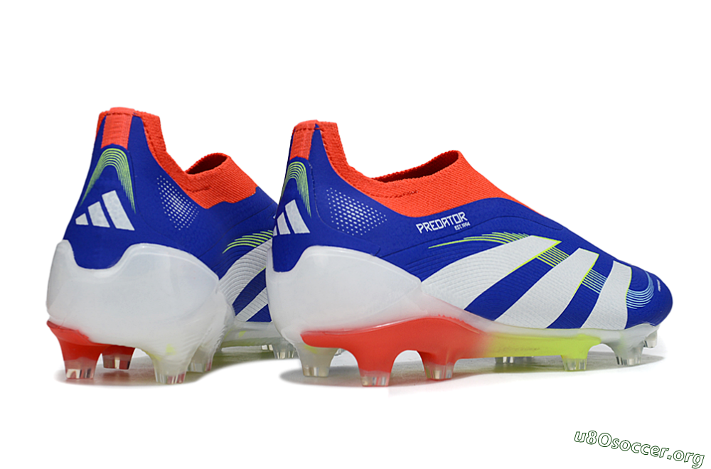 Adidas Predator 25 Elite Laceless FG Football Boots - Blue/White/Red 6
