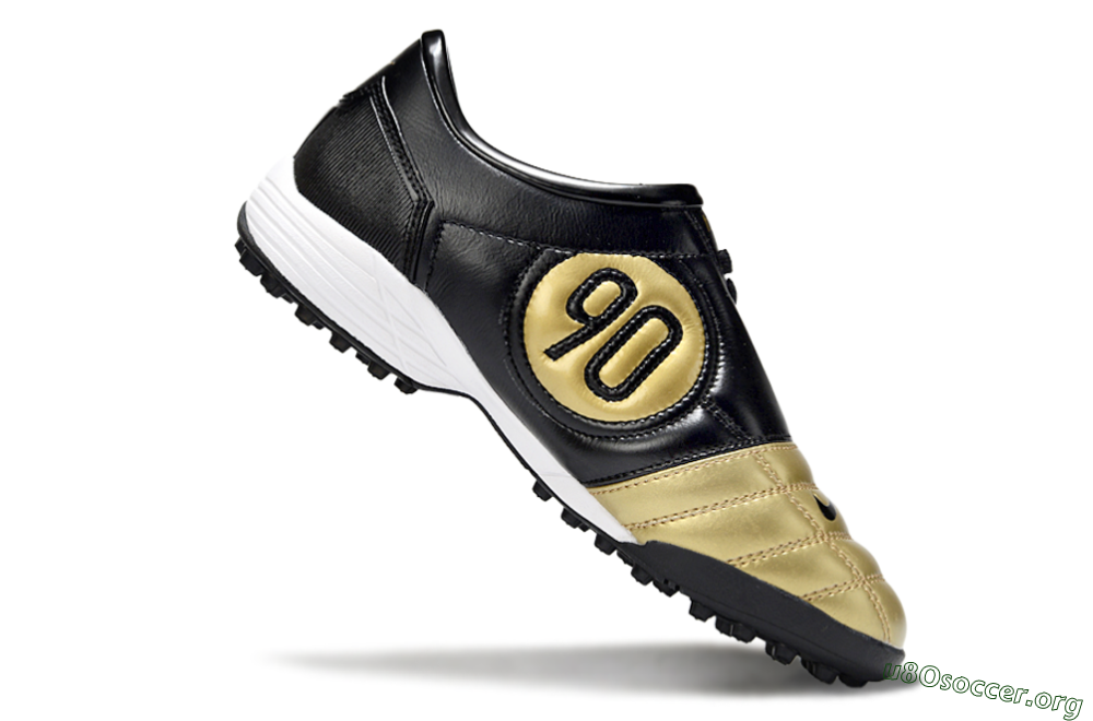 Nike Total 90 III TF Football Shoes - Gold/Black/White 4