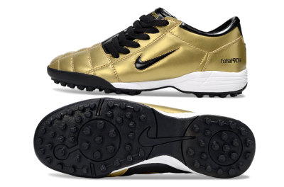 Nike Total 90 III TF Football Shoes - Gold/Black/White