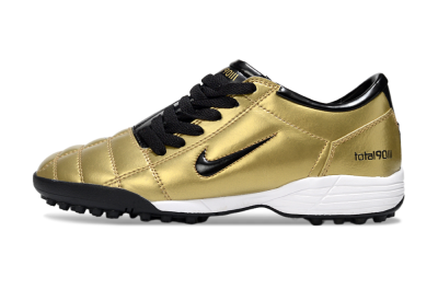 Nike Total 90 III TF Football Shoes - Gold/Black/White