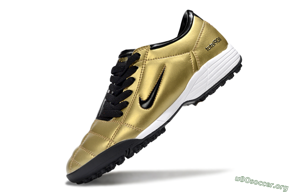 Nike Total 90 III TF Football Shoes - Gold/Black/White 5