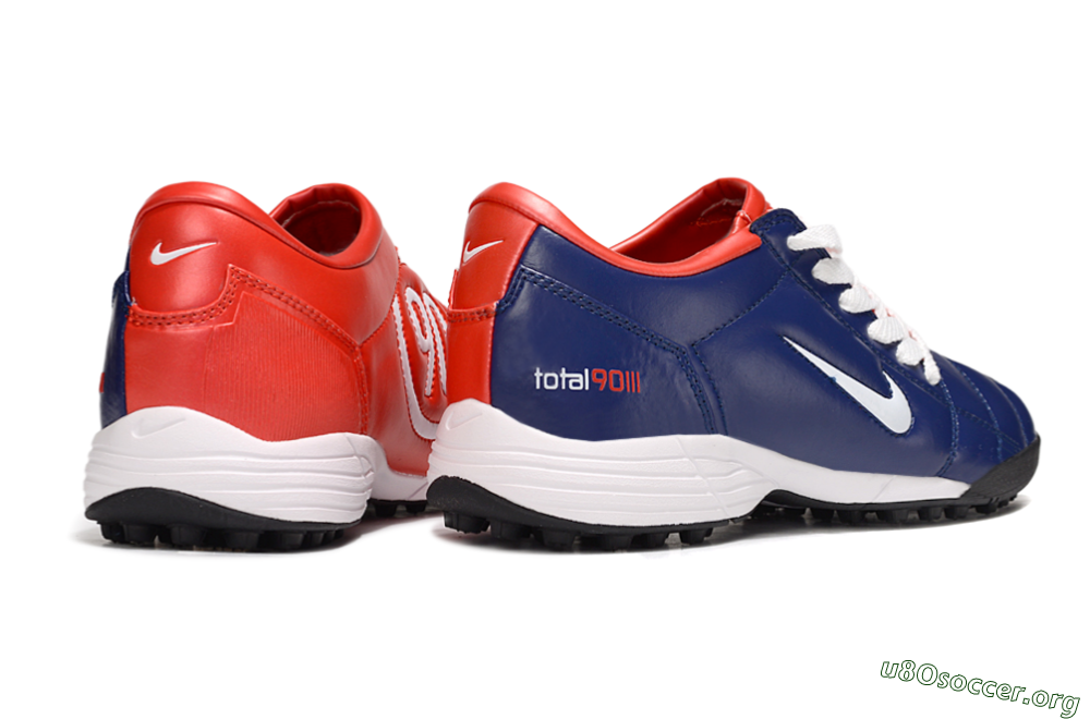 Nike Total 90 III TF Football Shoes - Blue/White/Red 6
