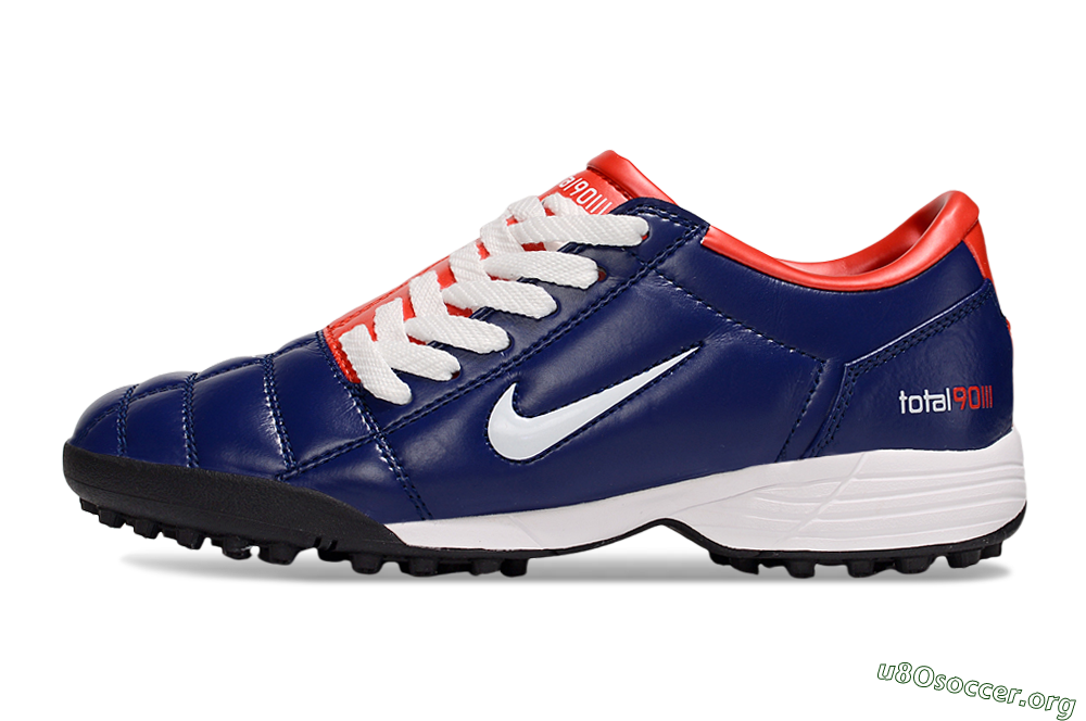 Nike Total 90 III TF Football Shoes - Blue/White/Red 3