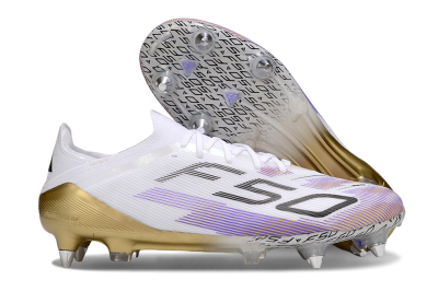 Adidas F50 Elite SG Football Boots - White/Purple/Black