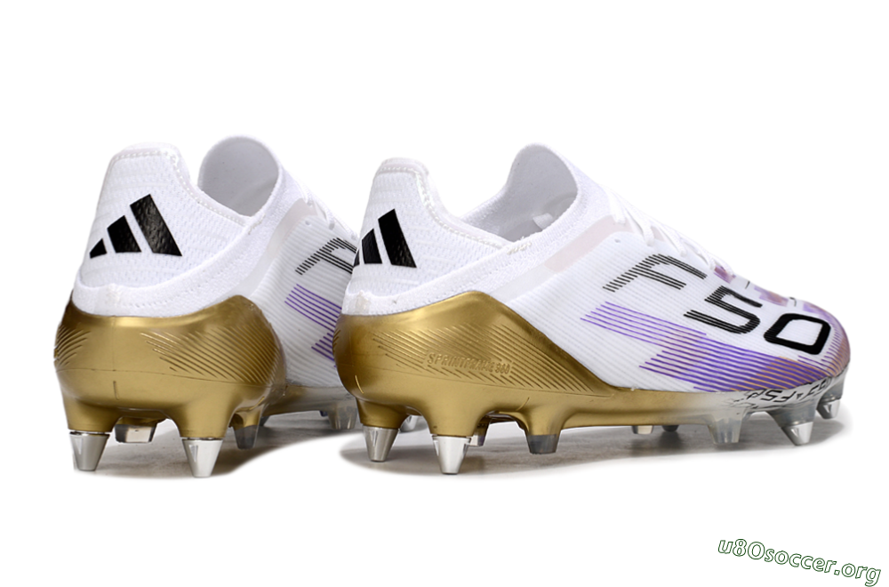 Adidas F50 Elite SG Football Boots - White/Purple/Black 6