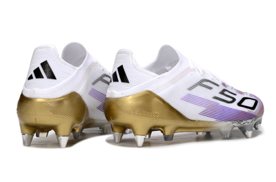 Adidas F50 Elite SG Football Boots - White/Purple/Black
