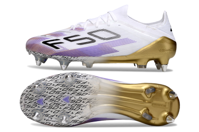 Adidas F50 Elite SG Football Boots - White/Purple/Black