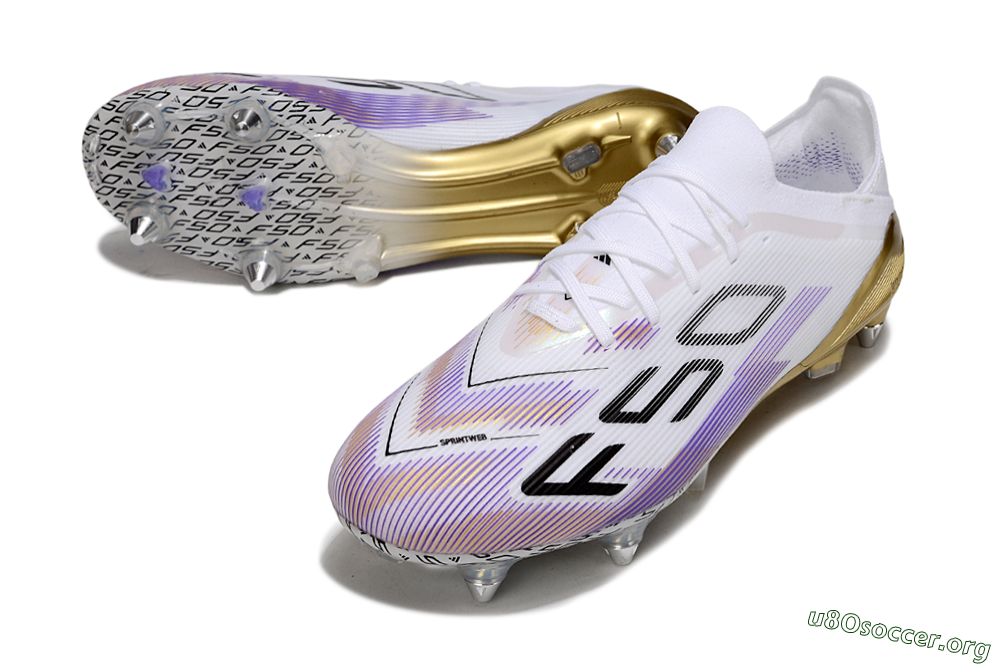 Adidas F50 Elite SG Football Boots - White/Purple/Black 0