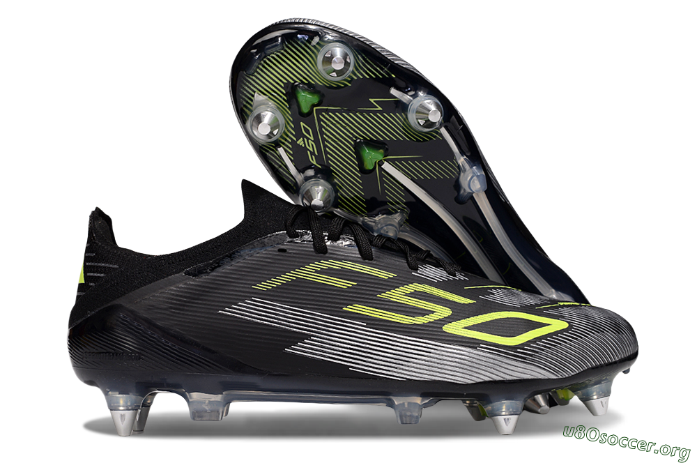 Adidas F50 Elite SG Football Boots - Black/Yellow/Silver 2