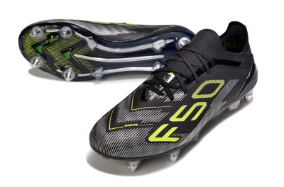 Adidas F50 Elite SG Football Boots - Black/Yellow/Silver