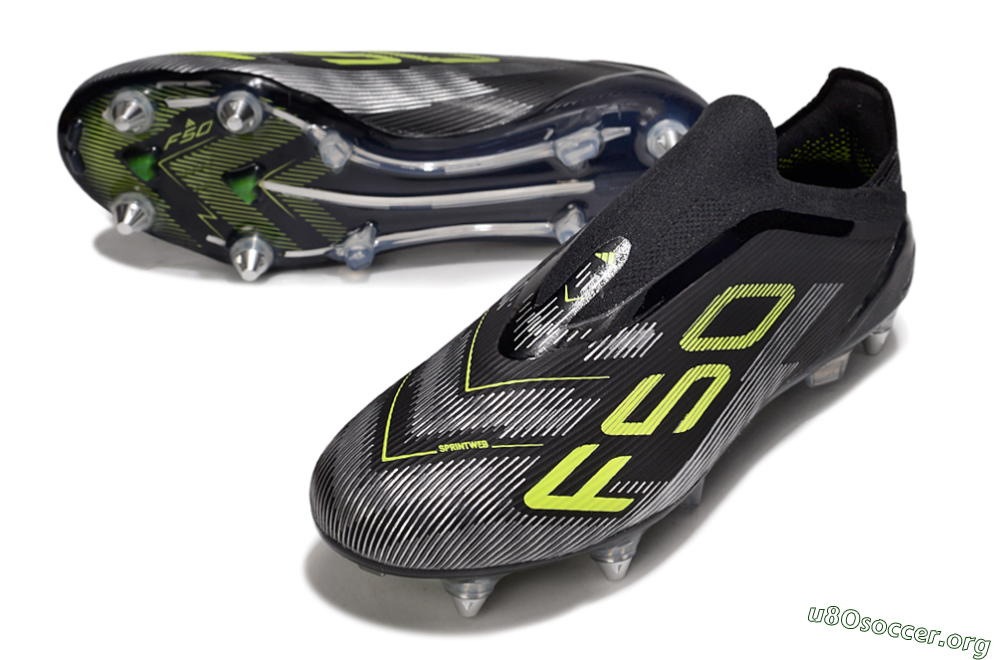 Adidas F50 Elite Laceless SG Football Boots - Black/Yellow/Silver 0