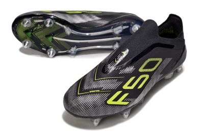 Adidas F50 Elite Laceless SG Football Boots - Black/Yellow/Silver