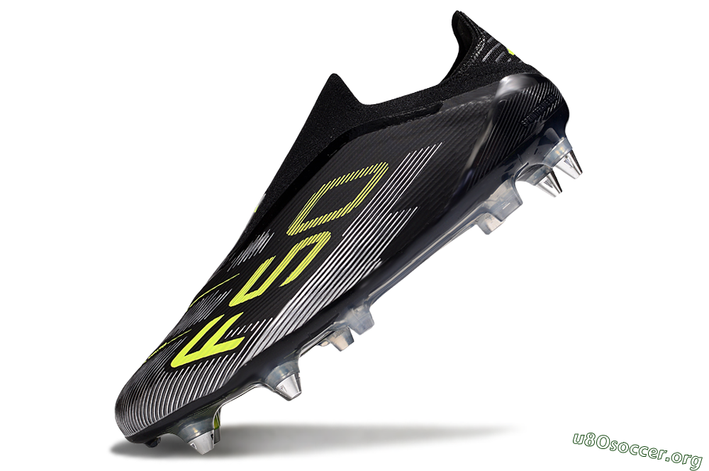 Adidas F50 Elite Laceless SG Football Boots - Black/Yellow/Silver 5
