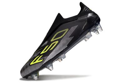 Adidas F50 Elite Laceless SG Football Boots - Black/Yellow/Silver