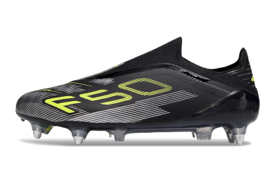 Adidas F50 Elite Laceless SG Football Boots - Black/Yellow/Silver