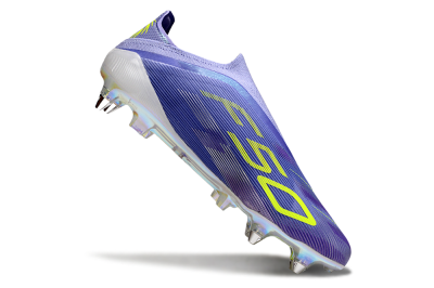 Adidas F50 Elite Laceless SG Football Boots - Purple/Yellow/Silver