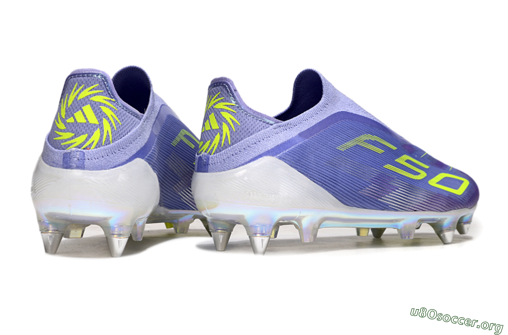 Adidas F50 Elite Laceless SG Football Boots - Purple/Yellow/Silver 6