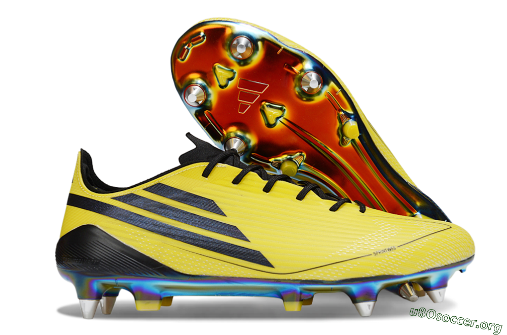 Adidas F50 Elite SG Football Boots - Yellow/Black/Gold 2
