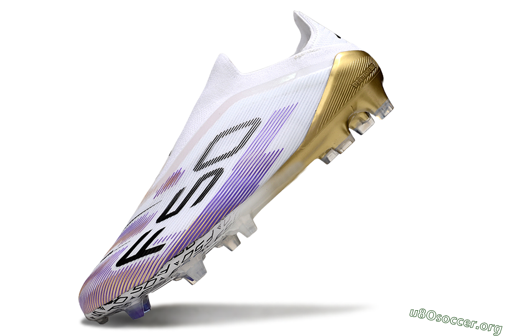Adidas F50 Elite Laceless FG Football Boots - White/Purple/Black 5