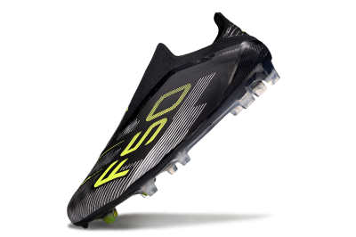 Adidas F50 Elite Laceless FG Football Boots - Black/Yellow/Silver