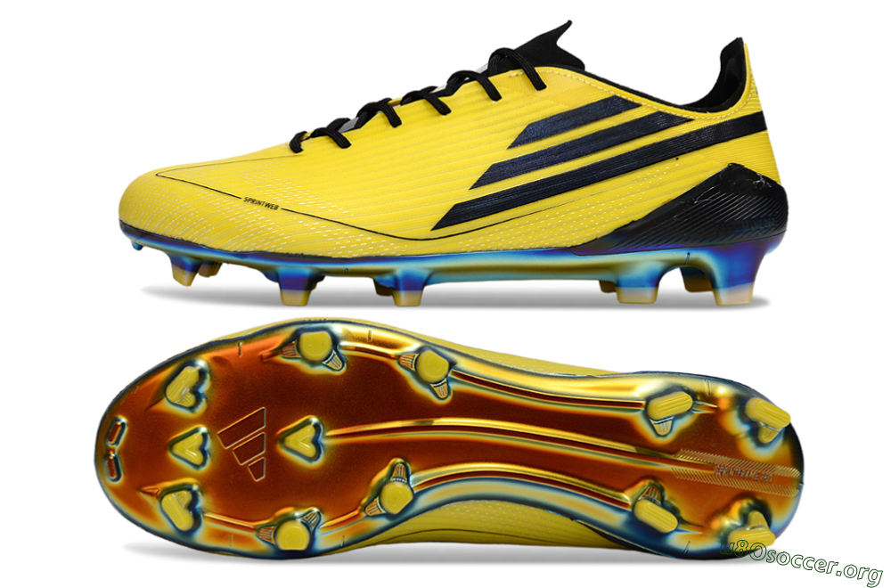 Adidas F50 Elite FG Football Boots - Yellow/Black/Gold 1