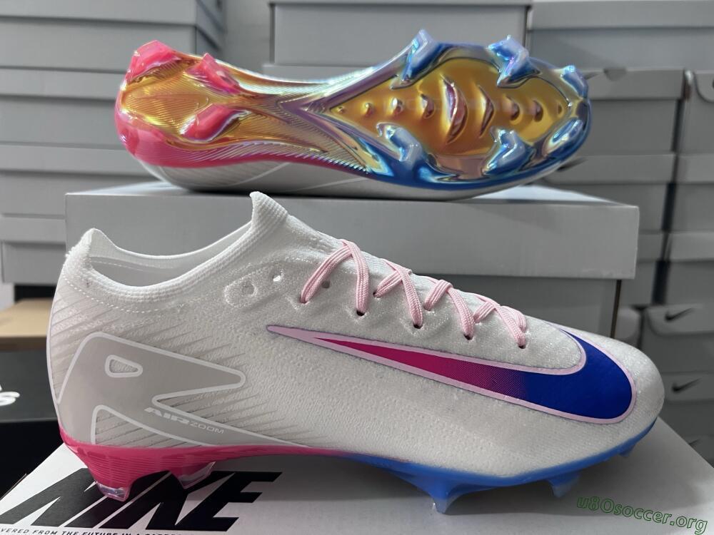 Nike Air Zoom Mercurial Vapor 16 Elite FG Football Boots - White/Blue/Pink