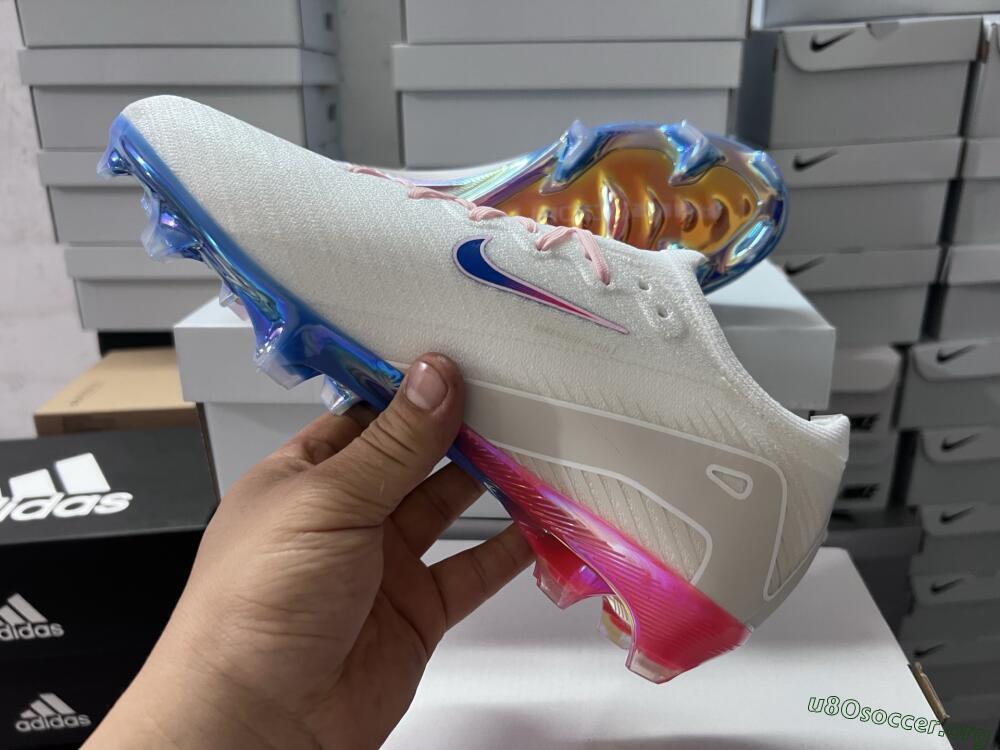 Nike Air Zoom Mercurial Vapor 16 Elite FG Football Boots - White/Blue/Pink