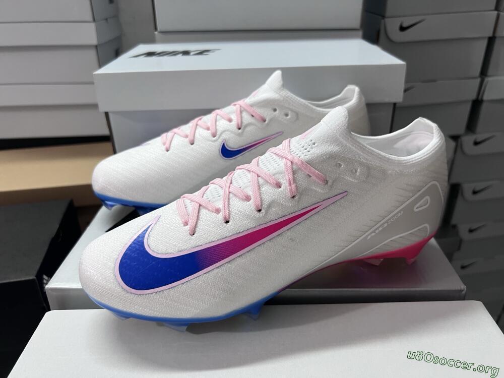 Nike Air Zoom Mercurial Vapor 16 Elite FG Football Boots - White/Blue/Pink