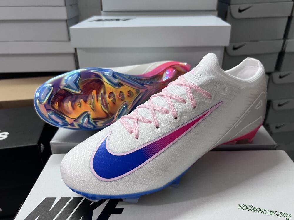 Nike Air Zoom Mercurial Vapor 16 Elite FG Football Boots - White/Blue/Pink