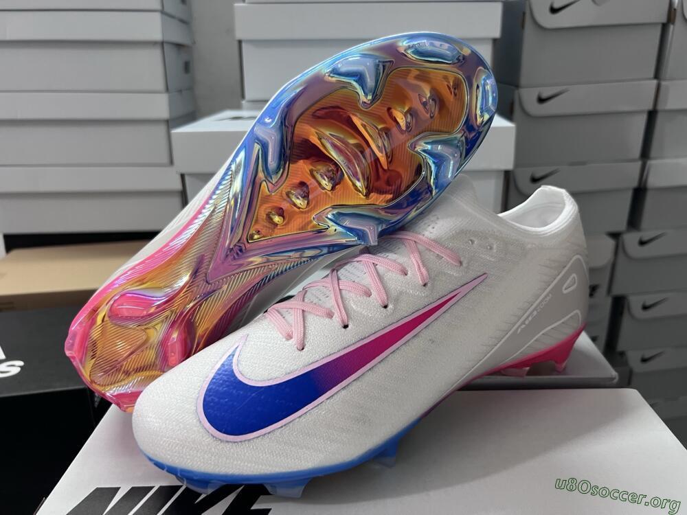 Nike Air Zoom Mercurial Vapor 16 Elite FG Football Boots - White/Blue/Pink