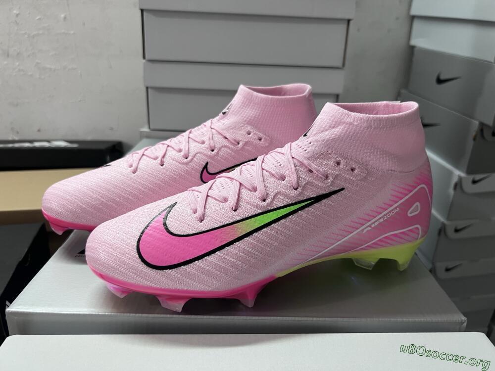 Nike Air Zoom Mercurial Superfly 10 Elite FG Football Boots - Pink/White/Yellow