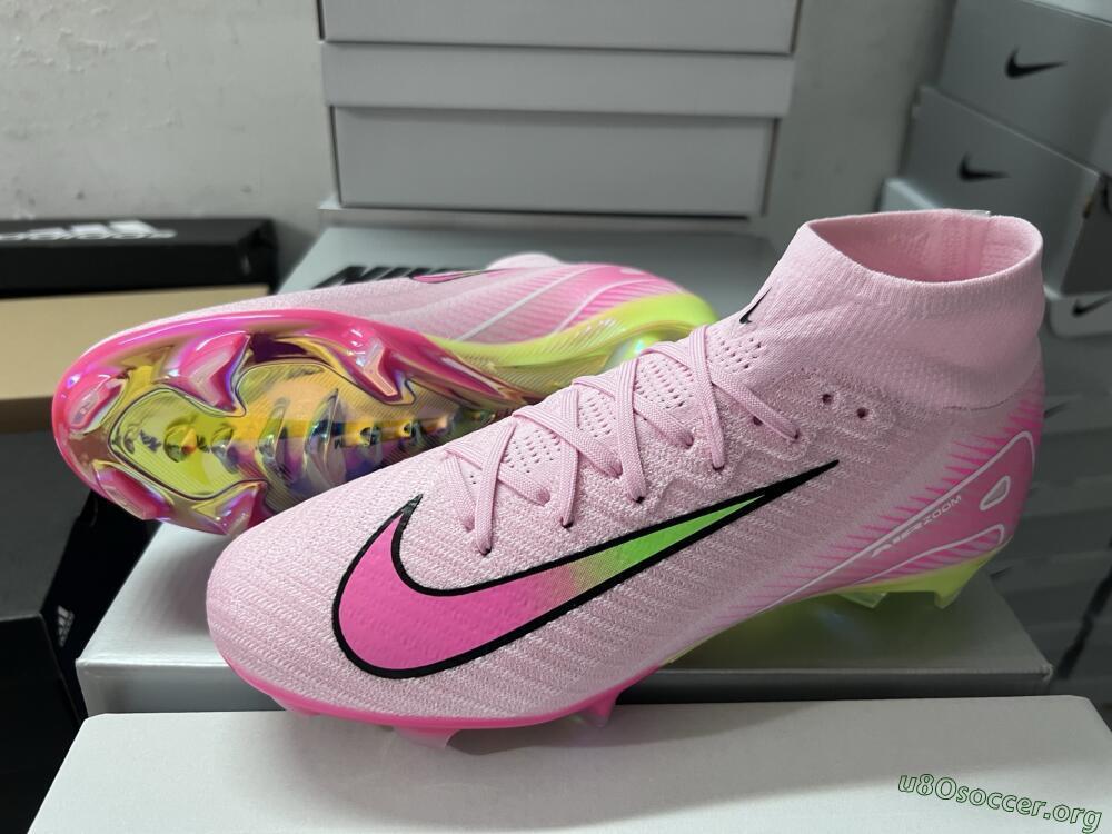 Nike Air Zoom Mercurial Superfly 10 Elite FG Football Boots - Pink/White/Yellow
