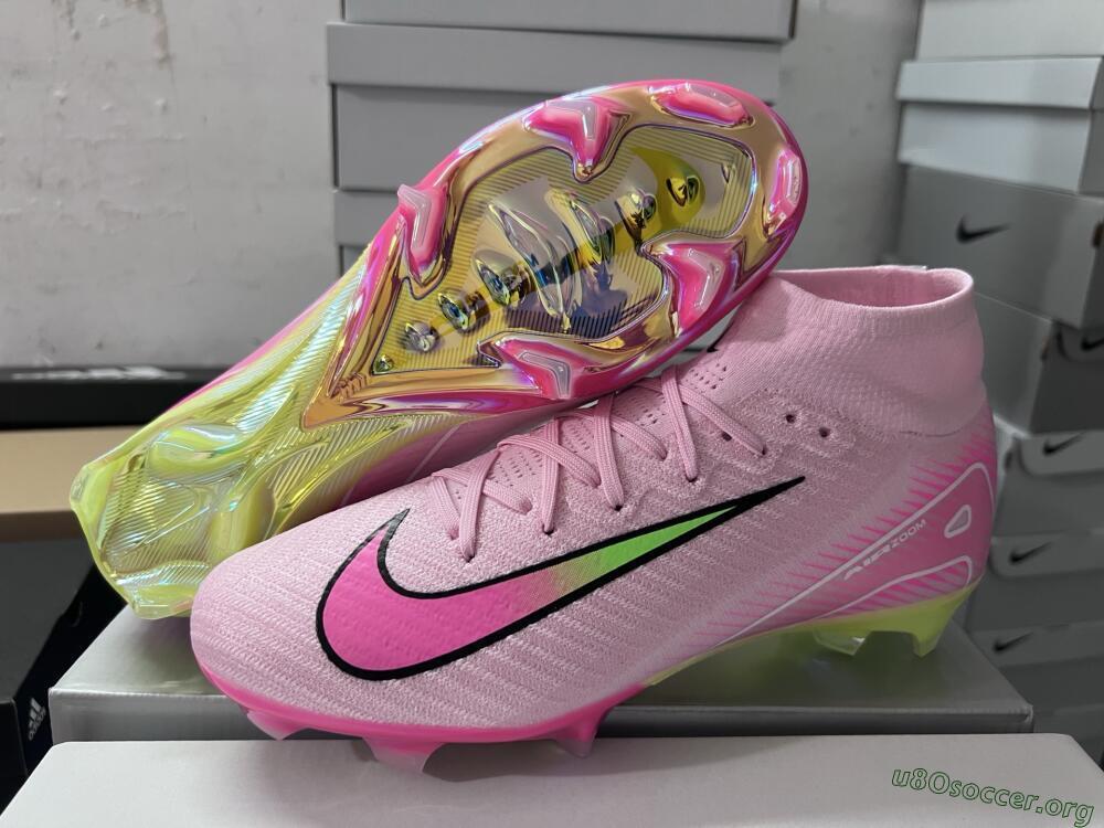 Nike Air Zoom Mercurial Superfly 10 Elite FG Football Boots - Pink/White/Yellow