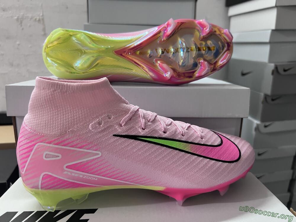 Nike Air Zoom Mercurial Superfly 10 Elite FG Football Boots - Pink/White/Yellow