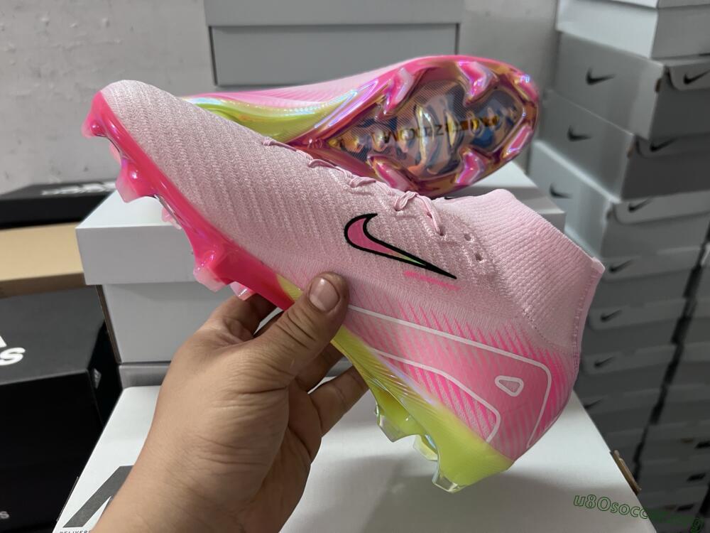 Nike Air Zoom Mercurial Superfly 10 Elite FG Football Boots - Pink/White/Yellow