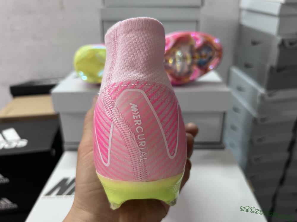 Nike Air Zoom Mercurial Superfly 10 Elite FG Football Boots - Pink/White/Yellow