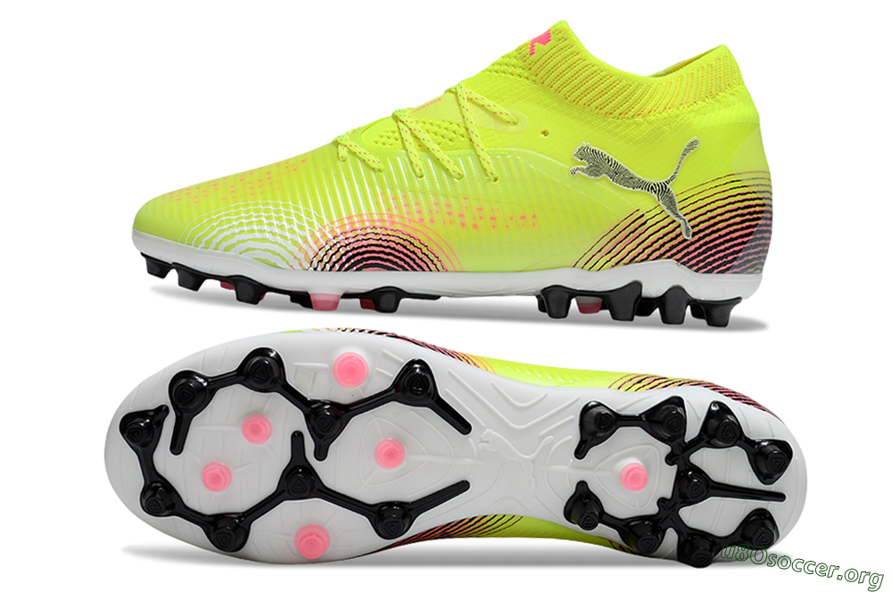 Puma Future 8 Ultimate MG Football Boots - Yellow/Pink/Black 1