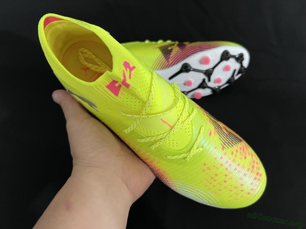 Puma Future 8 Ultimate MG Football Boots - Yellow/Pink/Black
