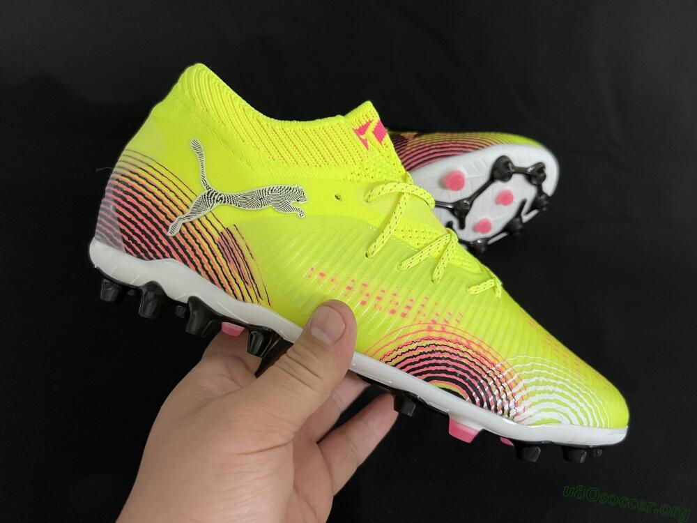 Puma Future 8 Ultimate MG Football Boots - Yellow/Pink/Black