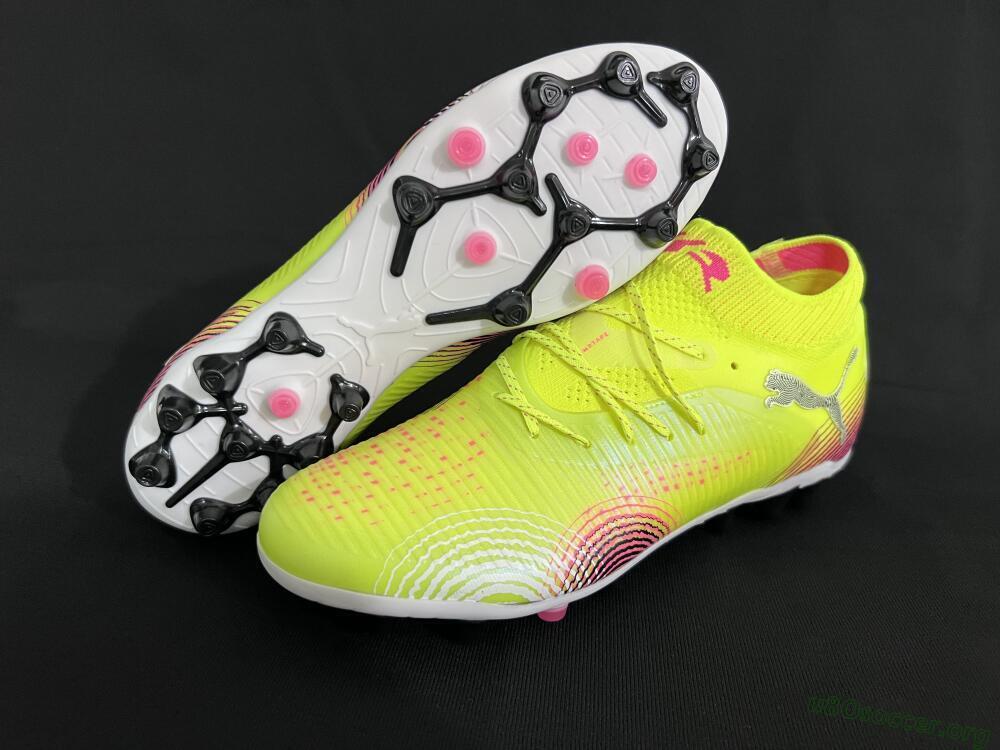 Puma Future 8 Ultimate MG Football Boots - Yellow/Pink/Black
