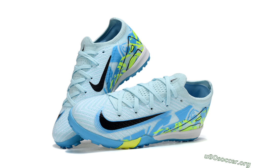Nike Air Zoom Mercurial Vapor 16 Elite TF Football Shoes - Blue/Black/Yellow 3