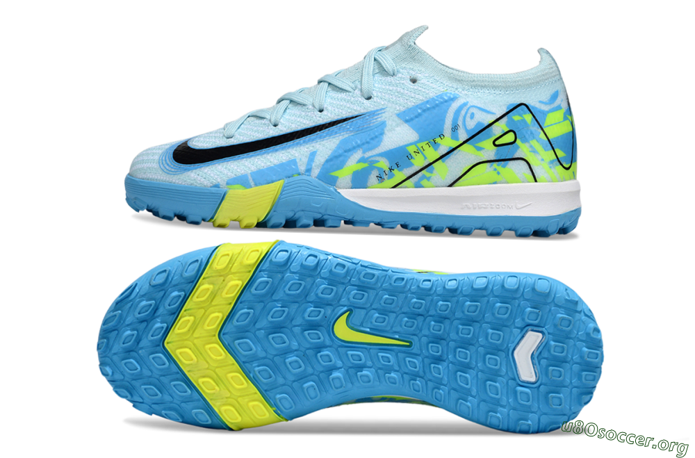 Nike Air Zoom Mercurial Vapor 16 Elite TF Football Shoes - Blue/Black/Yellow 1