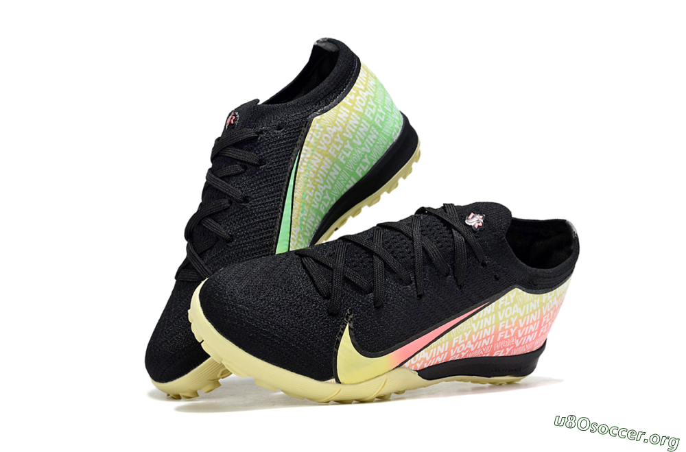 Nike Air Zoom Mercurial Vapor 16 Elite TF Football Shoes - Black/Pink/Yellow 3