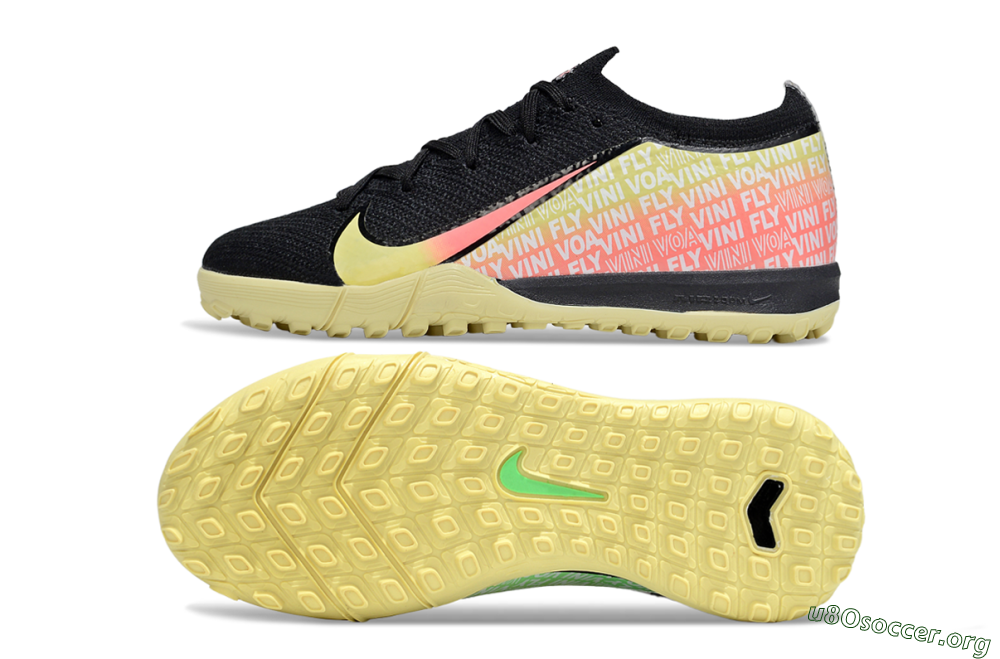 Nike Air Zoom Mercurial Vapor 16 Elite TF Football Shoes - Black/Pink/Yellow 1
